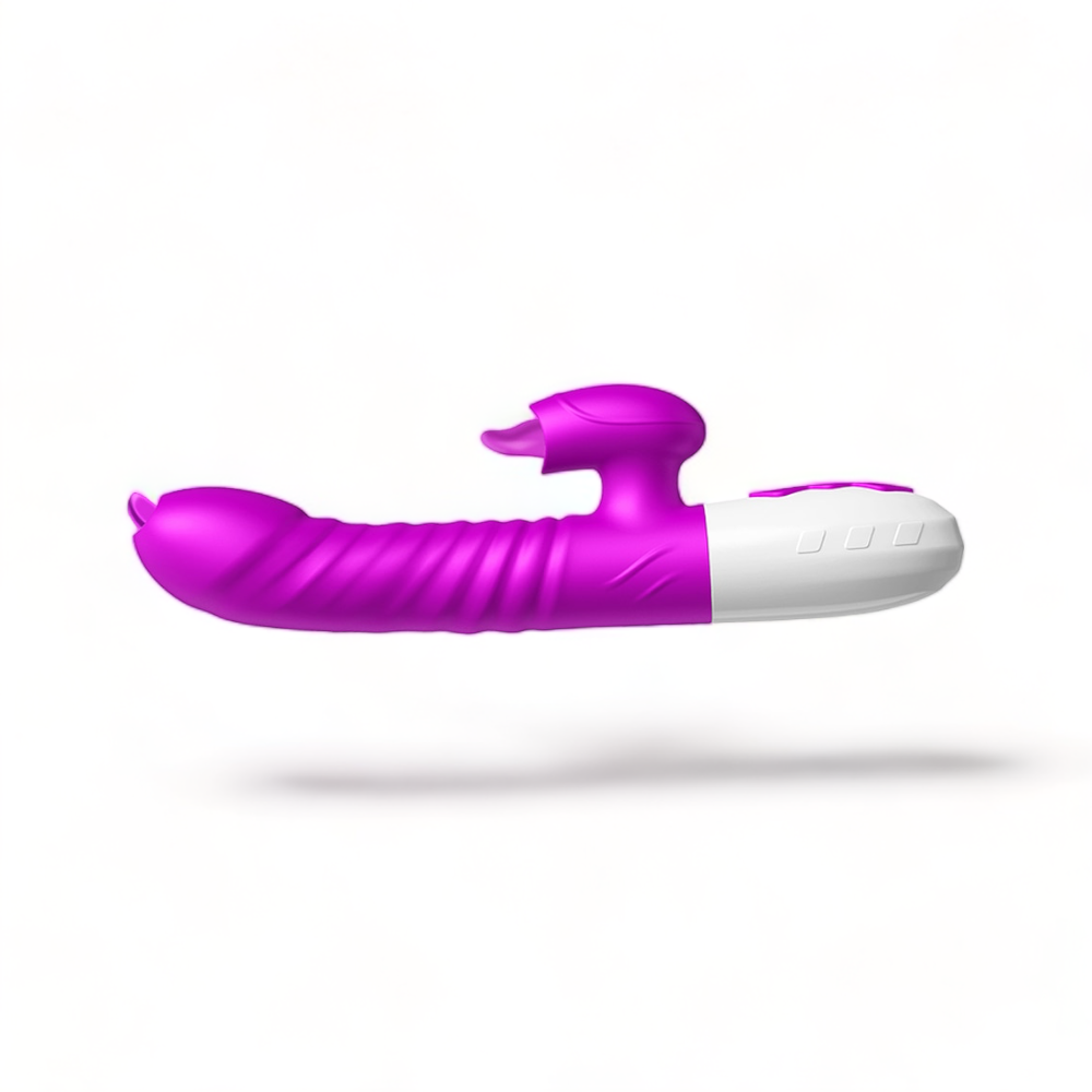 Thrusting Double Tongue Vibrating Dildo