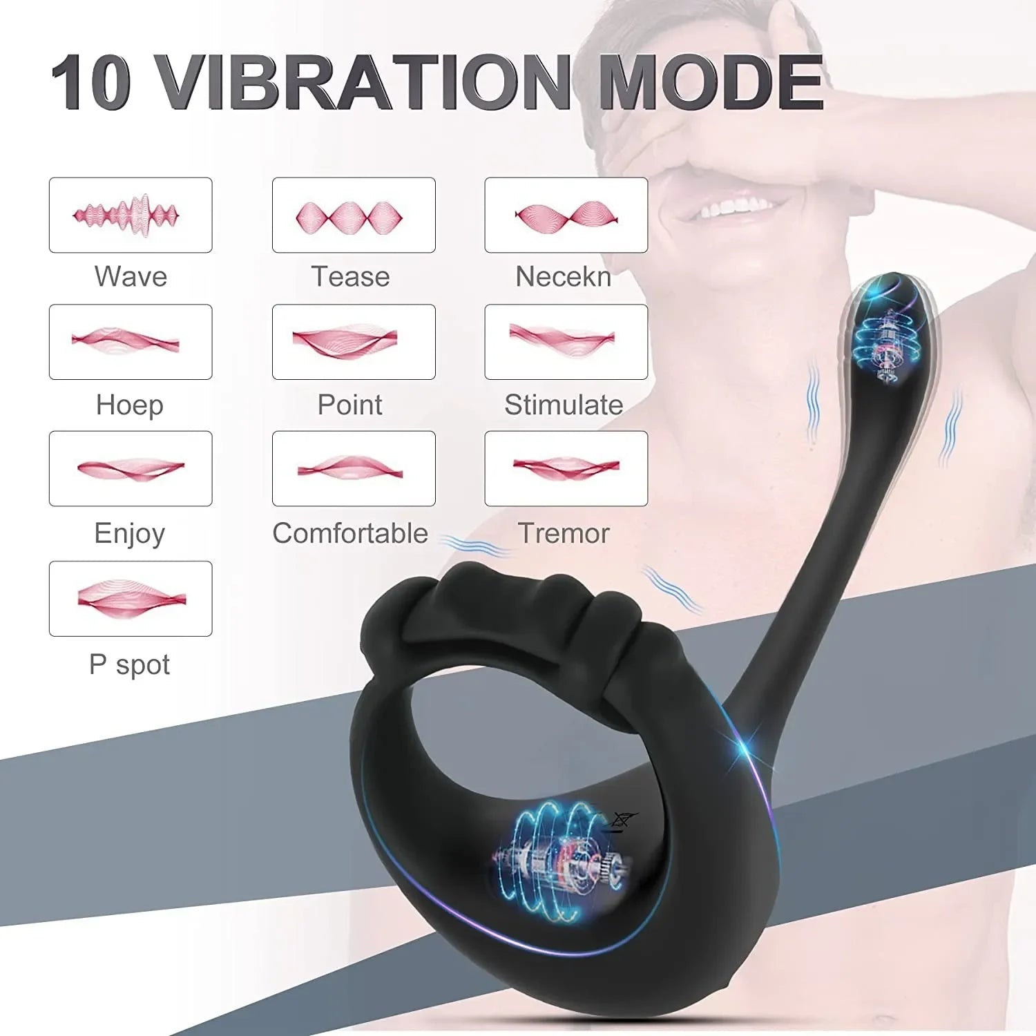 New Cock Ring Vibrator Remote Control